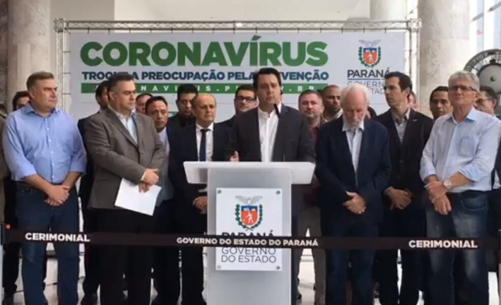 Ratinho Júnior vai anunciar novas medidas contra o Coronavírus