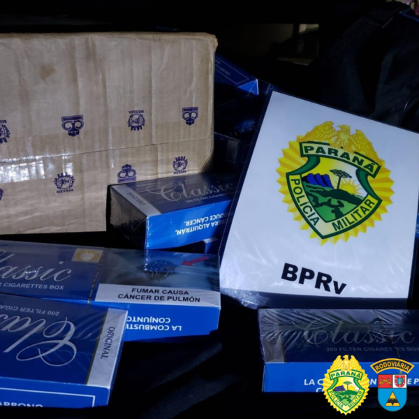 BPRv apreende 10 mil carteiras de cigarros contrabandeados nos Campos Gerais