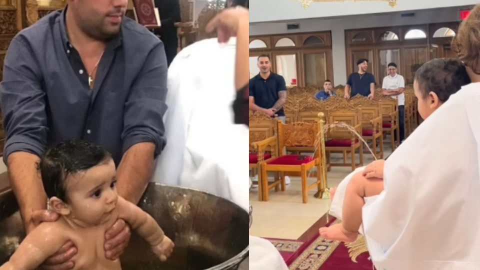 VÍDEO: Bebê faz xixi durante batizado e quase “batiza” o padre