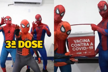 Homem-Aranha dançarino: em campanha de vacinação herói dança ‘Ziriguidum’