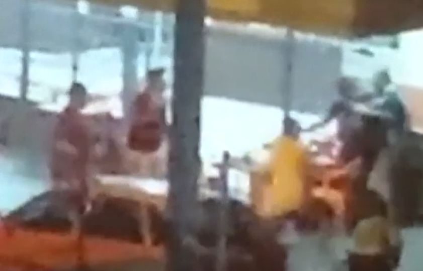 Vídeo mostra momento de briga, que terminou com homem morto a tiro