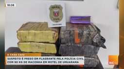 Suspeito é preso em flagrante com 90kg de maconha em motel em Umuarama