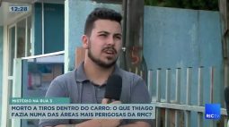 Thiago foi morto a tiros dentro do carro em uma das áreas mais perigosas da região metropolitana