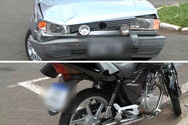 Vídeo: Motociclista é atingido por carro e fica gravemente ferido em avenida de Maringá