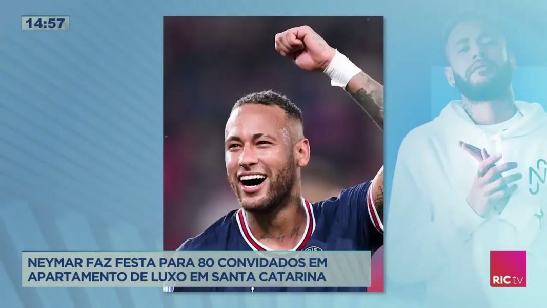Neymar faz festa para 80 convidados em apartamento de luxo em Santa Catarina