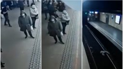 Vídeo: Mulher é empurrada em trilhos de metrô e sobrevive