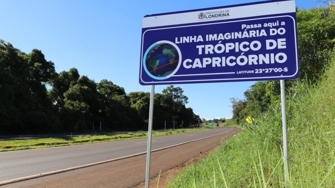 Você sabia que o Trópico de Capricórnio passa por Londrina? Placas são instaladas nos marcos
