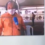 Vídeo: Durante reportagem ao vivo repórter testa positivo para Covid-19