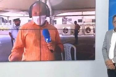 Vídeo: Durante reportagem ao vivo repórter testa positivo para Covid-19