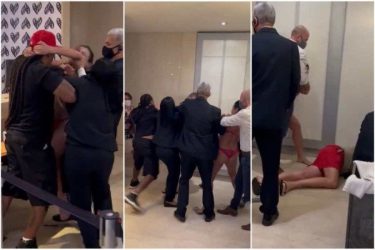 Homem é nocauteado em hotel após ser acusado de racismo; veja o vídeo