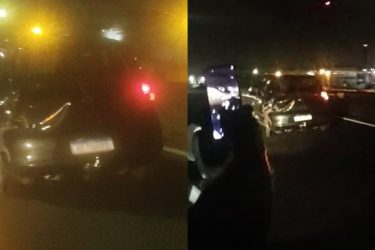 Vídeo: Mesmo sem pneu, motorista foge após acidente no Contorno Leste