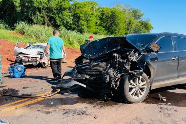 Motorista morre e grávida é encaminhada ao hospital após acidente na PR-317, em Iguaraçu