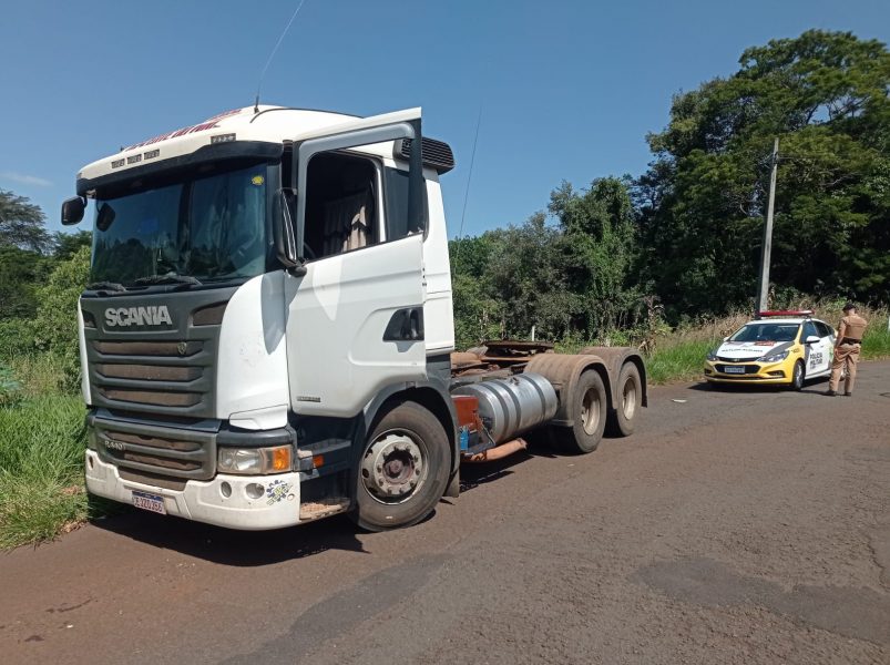 Caminhão roubado em Imbituva é recuperado em Londrina; suspeito não foi encontrado