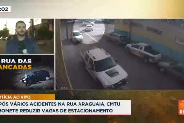 Após vários acidentes na rua Araguaia, CMTU  promete reduzir vagas de estacionamento