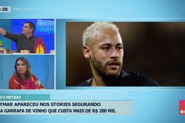 Neymar apareceu nos stories segurando uma garrafa de vinho que custa mais de R$ 200 Mil