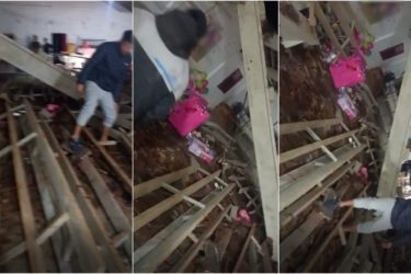 VÍDEO: Telhado de barracão desaba durante festa infantil e mata criança em SC