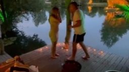 VÍDEO: Anel de noivado de R$ 6.200 cai em lago durante pedido de casamento