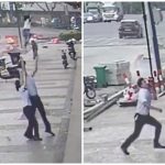 VÍDEO: Criança cai de sexto andar e é salva por homem que passava na rua