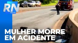 Mulher morre em um acidente entre uma moto e um caminhão no Oeste do estado