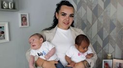 Mulher dá à luz a gêmeos com cores de peles diferentes; veja fotos