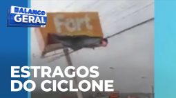 Confira imagens do ciclone que atingiu o litoral do Paraná
