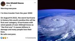 Viajante do tempo de 2090 alerta que ‘pior furacão da história’ será neste domingo